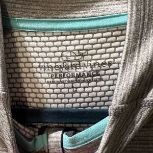 Vineyard Vines Taupe Jacket with Aqua Trim